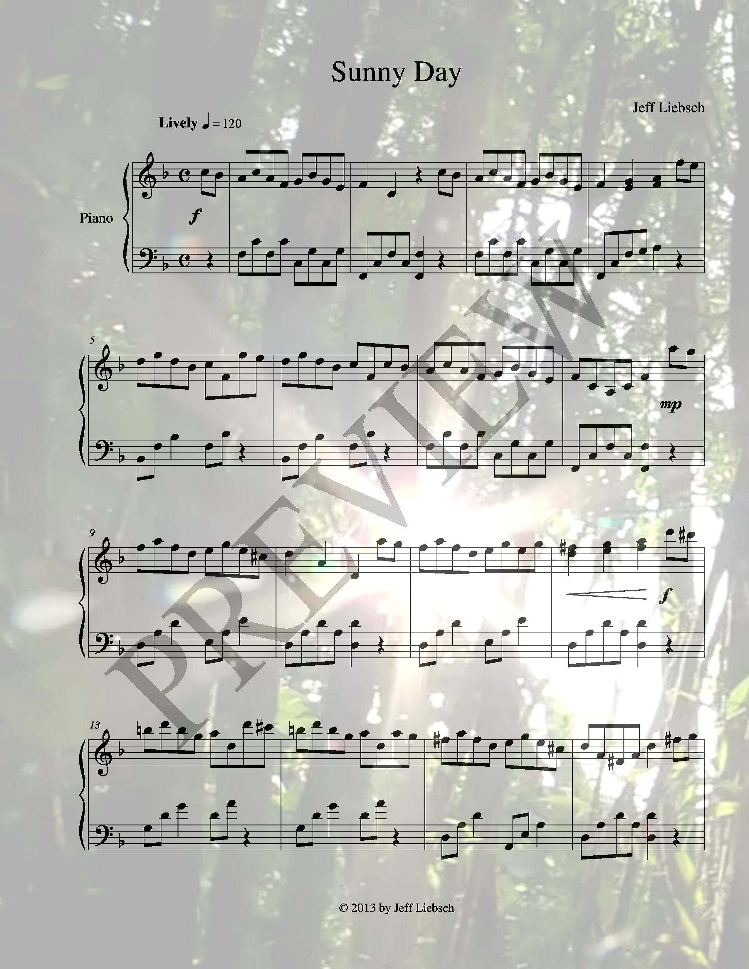 Sunny Day (Solo Piano)